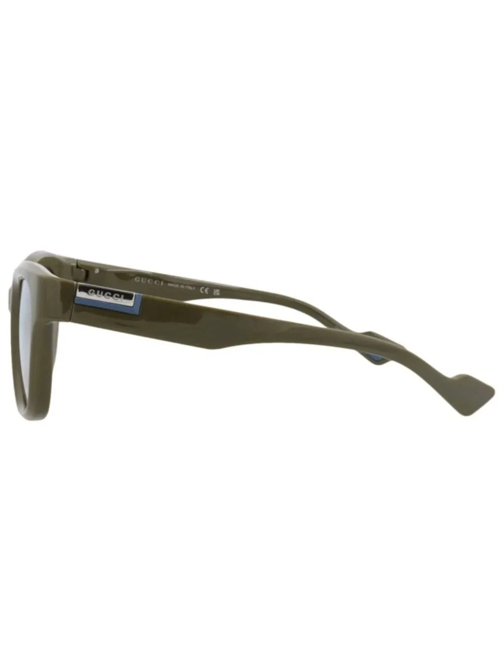 New Gucci Women's Sunglasses Square Rectangle Injection Frame Mens Green Green